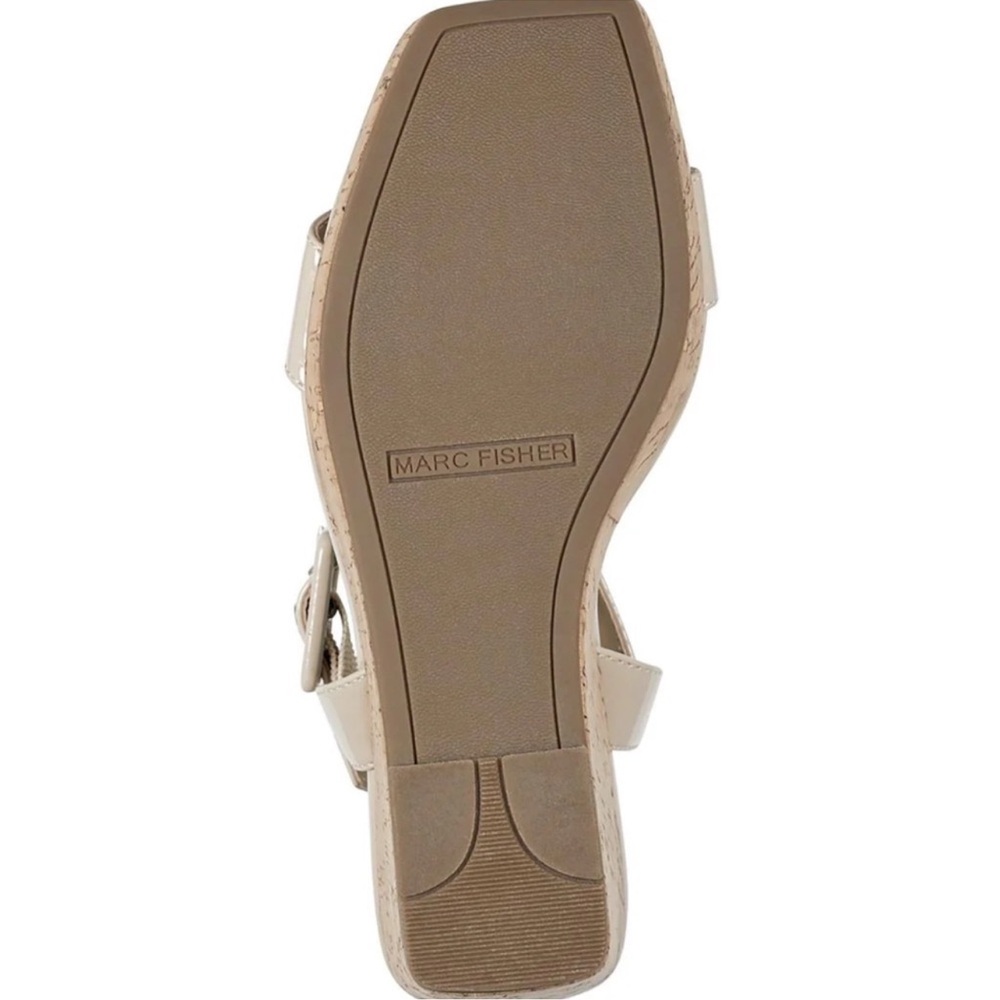 New With Box Marc Fisher Open Toe Wedge Sandals Size 8.5 - Picture 3 of 3